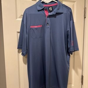 Blue and Pink Footjoy golf polo